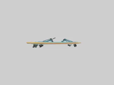 Paddleboard model Low-poly 3D model