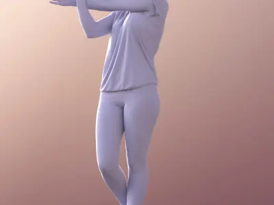 Svenja 10522 - Young Sporty Woman Stretching  3D model