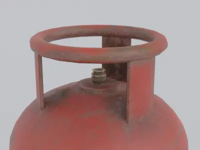 Gas Cylinder Low-poly 3D model shop
