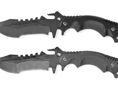 Combat Knife Low-poly 3D model 28