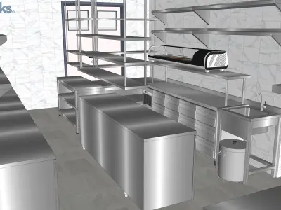 Commercial Industrial Kitchen Project 3D model