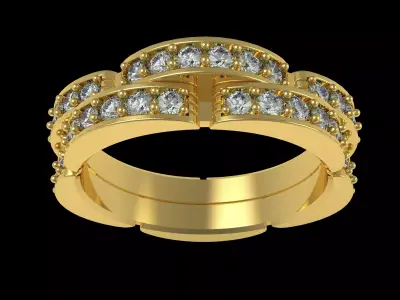 Cartier Diamond Band 3D print model