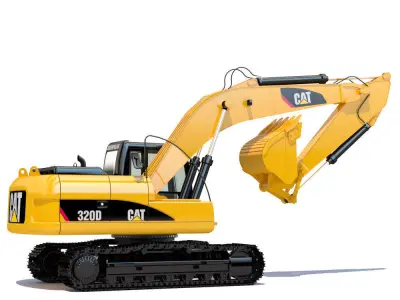 Tracked Excavator Cat 320D 3D model