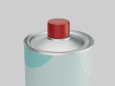 1L liquid tin can 3D model