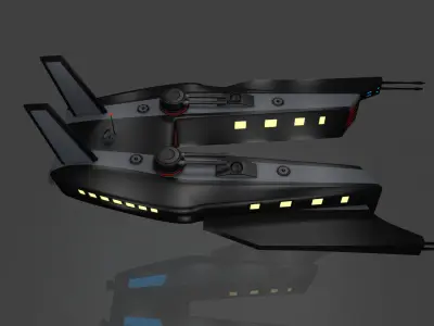 Spaceship 3D model 10