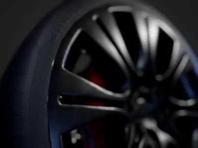 Low Poly Car Wheel Low-poly 3D model purchase