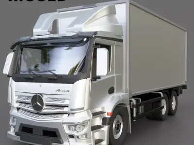 Mercedes Benz Antos Cargo Truck Free 3D model