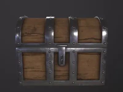 Treasure Chest 3D Model Low-poly 3D model