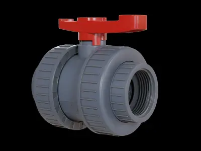 PVC Ball Valve Free low-poly 3D model