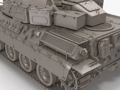 French Tank AMX-30b2 3D model