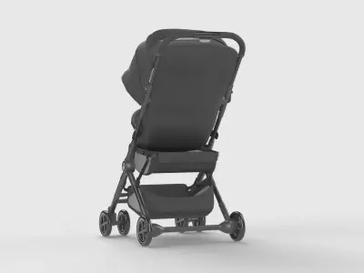 Baby stroller 3D model 3D model 8
