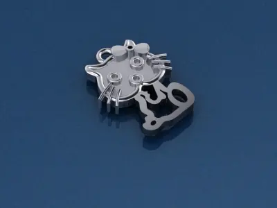 Hello kitty Pandant Free 3D print model