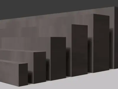 Rectangular Concrete Beam Collection Free 3D model