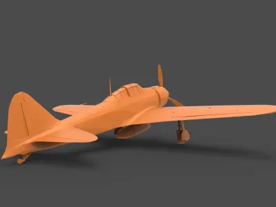 A6M Zero 3D print model