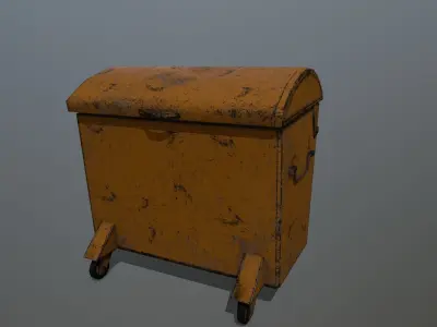 trash can Low-poly 3D model get
