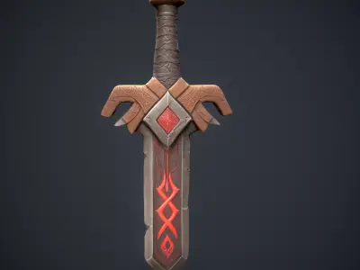Ember Blade Sword  Low-poly 3D model