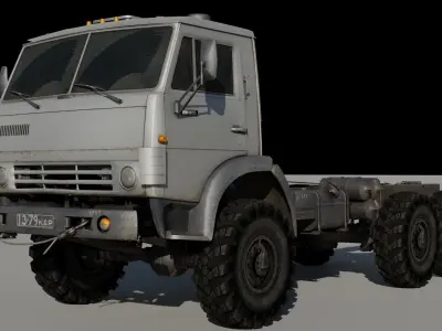 Truck scanned  Low-poly 3D model