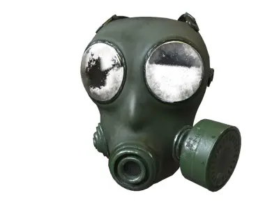 Gas Mask Low-poly 3D model 4