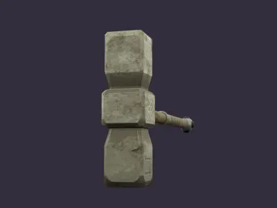 The Skull Hammer Low-poly 3D model