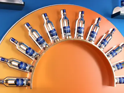 Event Bar Stand Brand Exhibition Booth 3D model