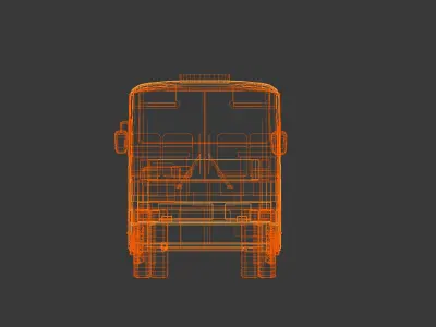 Hino Blue Ribbon P-RU638BB Bus Free 3D model