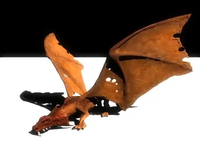 Dragon with wings Low-poly 3D model purchase