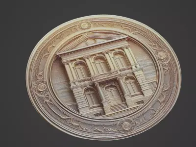 Building House Pendant Medallion 3D print model 8