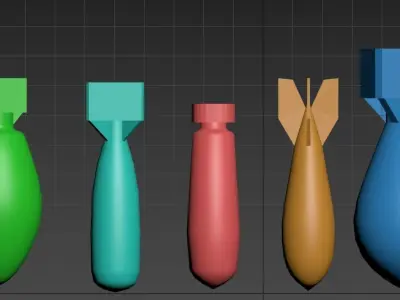 Nuclear Bombs Free 3D model