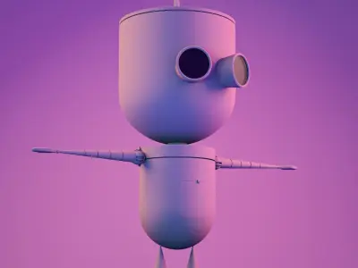 Robot on table 3D model