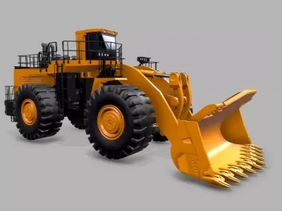 Industrial Vehicle Loader Low-poly 3D model