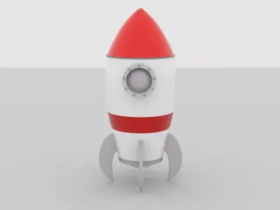 Rocket 3D render Free 3D model