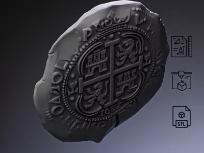 Piece of Eight Coin RoZ 3D print model