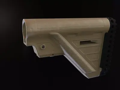 AR15 HK416 MR556 Slim Line Stock Low-poly 3D model