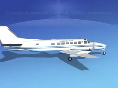 Beechcraft B99 Ameriflight 3D model