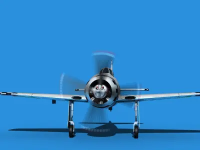 Grumman F8F-2 Bearcat V17 3D model