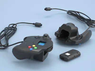  Retro Game Controller with Cable Black 