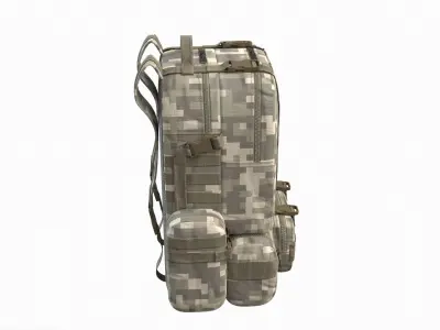 Military Backpack Yellow 3D model