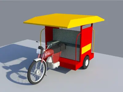 Qinqi Rickshaw 3D model