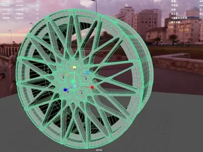 car wheel Free 3D model 6