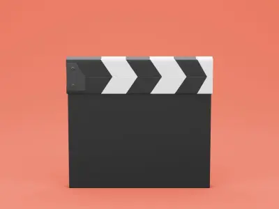 Clapperboard or Film Slate 3D Model 3D model