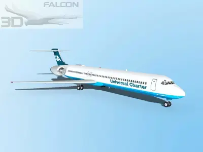 Falcon3D MD-80 Universal Charter 3D model