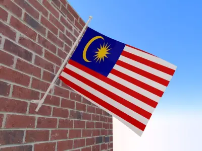 Flag of Malaysia 3D model