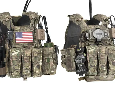 AVS PLATE CARRIER BUNDLE 3D Model Pack