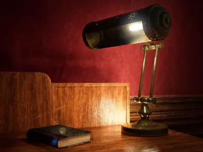 1930  Desk lamp Low-poly 3D model