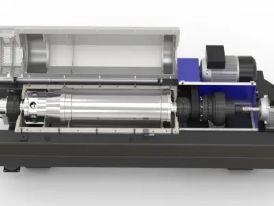 Decanter centrifuge 3D model