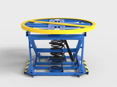 TRIPLE-SCISSOR LIFT TABLE MACHINE Low-poly 3D model