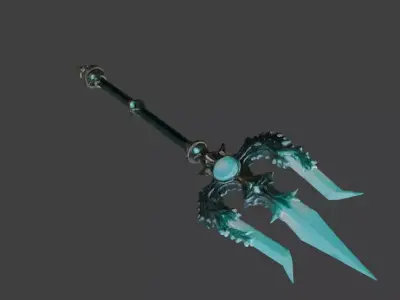 Legendary Trident of Atlantis 3D Model V04 Low-poly 3D model