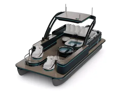 Leisure Pontoon 3D model by shajeb from CGTrader
