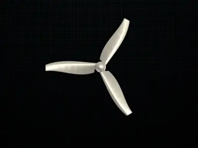 Drone propeller 3 blade 3D print model