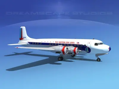 Douglas DC-6 Eastern Airlines 1 3D model